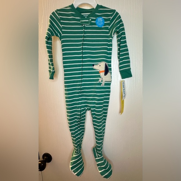 NWT Carters one piece footed sleeper baby boy 18 month puppy 2 way zipper‎ - Picture 1 of 9